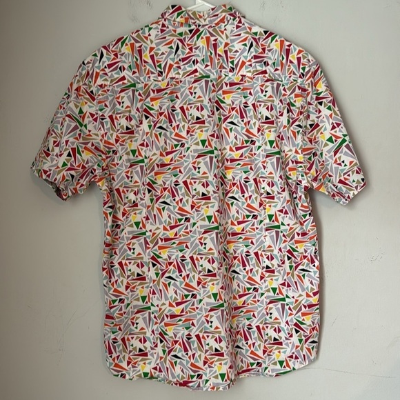 Alpha Beta Geometric Polo Collared Shirt Sz M - Picture 5 of 6